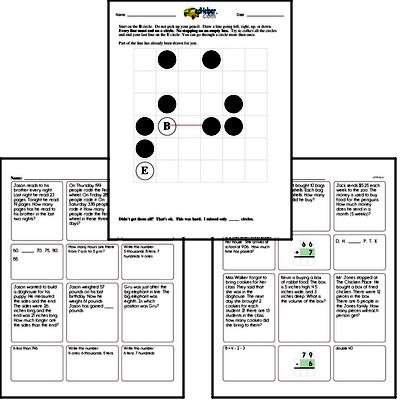 March Fun Packets - Small 5-7 Page Worksheets<BR>Use for homework, in the classroom, or for fast finishers.