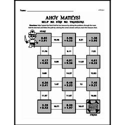 Fourth Grade Addition Worksheets - Addition with Decimal Numbers Worksheet #4