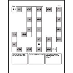 Fourth Grade Addition Worksheets - Addition with Decimal Numbers Worksheet #1