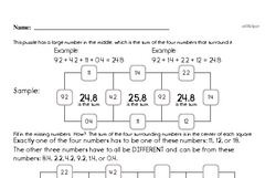 Fourth Grade Addition Worksheets - Addition with Decimal Numbers Worksheet #2