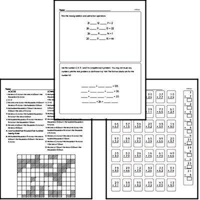 Addition - Multi-Digit Addition Workbook (all teacher worksheets - large PDF)