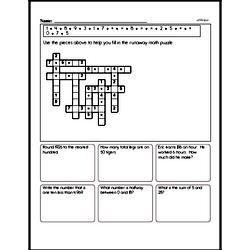 Addition Math Puzzle - Fill in the missing numbers to complete the addition puzzle.