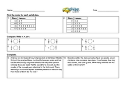 3rd Quarter Math Assessment for Fourth Grade - Few Mixed Review Math Problem Pages