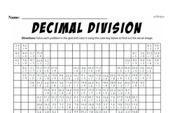 Fourth Grade Division Worksheets - Decimal Division Worksheet #2