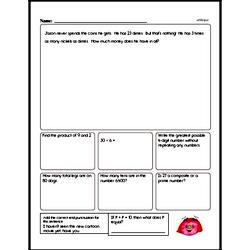 Fourth Grade Division Worksheets - Division without Remainders Worksheet #2