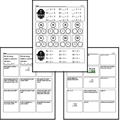 Division Facts Mad Minute Worksheets (divide by 2 to 9)