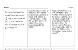 Fourth Grade Division Worksheets Worksheet #10