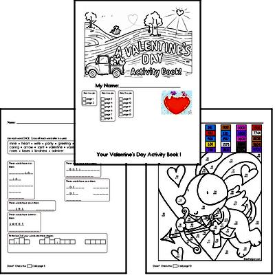 Fourth Grade Valentine's Day Worksheets Activity Book