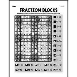 Fourth Grade Fractions Worksheets - Mixed Numbers and Improper Fractions Worksheet #1