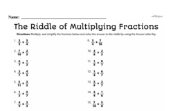 Fourth Grade Fractions Worksheets - Multiplying Fractions Worksheet #1