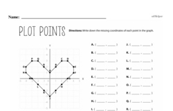 Fourth Grade Geometry Worksheets - Graphing Points on a Coordinate Plane Worksheet #11
