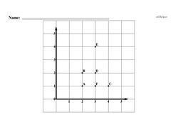 Fourth Grade Geometry Worksheets - Graphing Points on a Coordinate Plane Worksheet #1