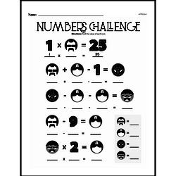 Fourth Grade Math Challenges Worksheets - Puzzles and Brain Teasers Worksheet #166