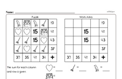 Fourth Grade Math Challenges Worksheets - Puzzles and Brain Teasers Worksheet #3