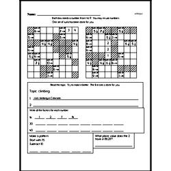 Fourth Grade Math Challenges Worksheets - Puzzles and Brain Teasers Worksheet #6