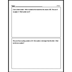 Fourth Grade Math Challenges Worksheets - Puzzles and Brain Teasers Worksheet #12