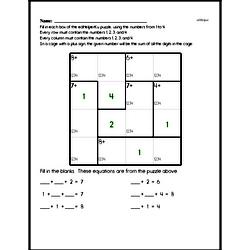 Fourth Grade Math Challenges Worksheets - Puzzles and Brain Teasers Worksheet #13