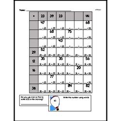 Addition chart puzzle worksheet