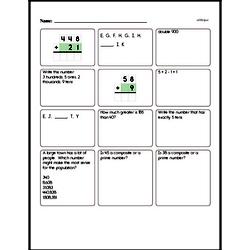 Free Fourth Grade Math Minutes PDF Worksheets
