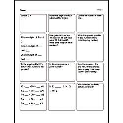 Free Fourth Grade Math Minutes PDF Worksheets | edHelper.com