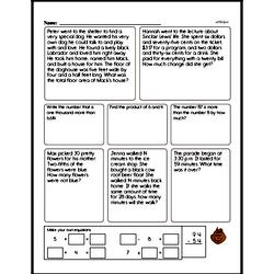 Fourth Grade Math Word Problems Worksheets - Fraction Word Problems ...