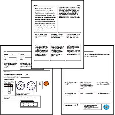 Math Word Problems - Mixed Operations Math Word Problems Workbook (all teacher worksheets - large PDF)