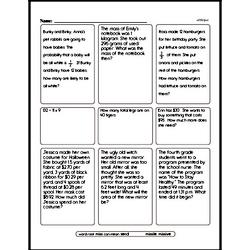Fourth Grade Math Word Problems Worksheets - Mixed Operations Math Word Problems Worksheet #4