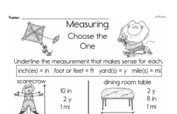 Fourth Grade Measurement Worksheets Worksheet #1