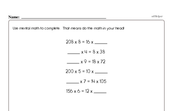 Multiplication - Multi-Digit Multiplication Workbook (all teacher worksheets - large PDF)