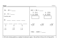 Fourth Grade Multiplication Worksheets Worksheet #8
