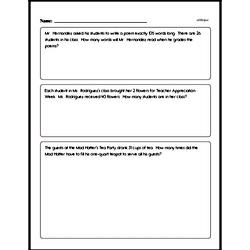 Fourth Grade Multiplication Worksheets Worksheet #13