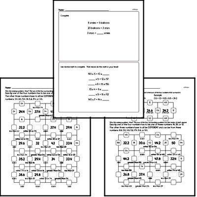 Number Sense - Analyze Arithmetic Patterns Workbook (all teacher worksheets - large PDF)