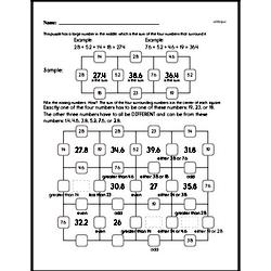 Fourth Grade Number Sense Worksheets - Analyze Arithmetic Patterns Worksheet #1