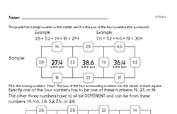 Fourth Grade Number Sense Worksheets - Analyze Arithmetic Patterns Worksheet #1