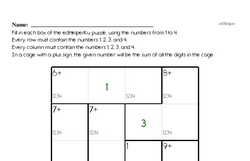 Fourth Grade Number Sense Worksheets - Analyze Arithmetic Patterns Worksheet #2