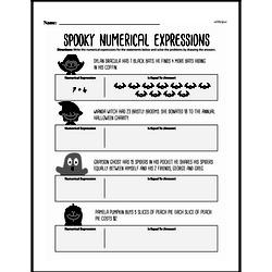 Fourth Grade Number Sense Worksheets - Converting Numerical Expressions