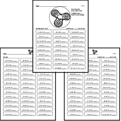 Number Sense - Order of Operations and Use of Parentheses Mixed Math PDF Workbook for Fourth Graders