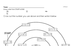 Fourth Grade Number Sense Worksheets - Solving Basic Algebraic Equations Worksheet #1