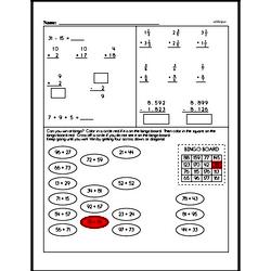 Fourth Grade Number Sense Worksheets - Solving Basic Algebraic Equations Worksheet #4