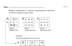 Fourth Grade Number Sense Worksheets - Solving Basic Algebraic Equations Worksheet #11