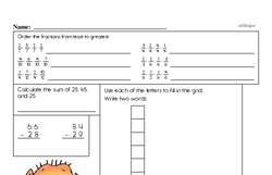 Fourth Grade Number Sense Worksheets - Three-Digit Numbers Worksheet #3
