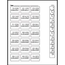 fourth grade number sense worksheets two digit numbers