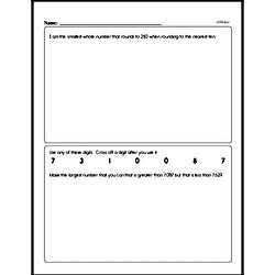 Fourth Grade Number Sense Worksheets - Two-Digit Numbers Worksheet #7