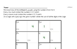 Fourth Grade Number Sense Worksheets Worksheet #69