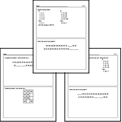 More Difficult Pattern and Number Sequence Challenge Workbook