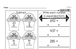 Fourth Grade Subtraction Worksheets - Two-Digit Subtraction Worksheet #28