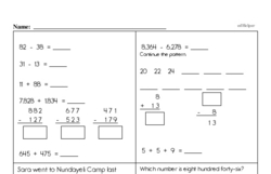 Fourth Grade Subtraction Worksheets - Two-Digit Subtraction Worksheet #2