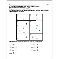 Addition Math Logic Puzzle