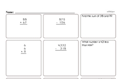 Addition and Subtraction Mad Minute Pages