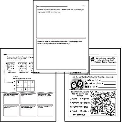 Subtraction Workbook (all teacher worksheets - large PDF)
